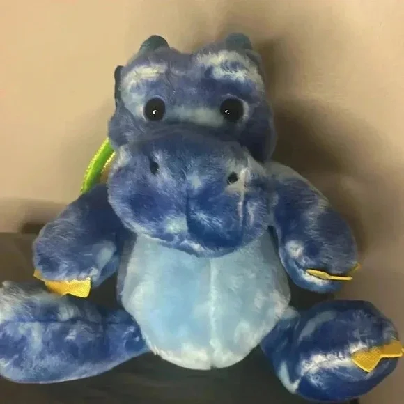 Aurora Blue Camo Dragon Verath Firebreath Plush Stuffed Animal 10" sitting - Picture 4 of 4